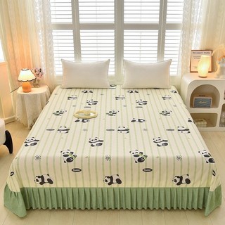Giải phóng mặt bằng trong thời gian giới hạn, ga trải giường viền ren, một mảnh, thân thiện với da, váy giường một lớp, không trượt, không phai màu, chống bám bẩn, phù hợp cho mọi mùa GQXQ