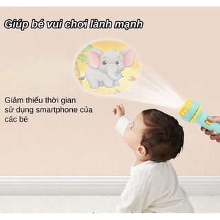 Đèn Pin Chiếu Hình Cho Bé – 80 Hình Ảnh 10 Chủ Đề Động Vật, Trái Cây, Phương Tiện Phát Triển Trí Tuệ Cho Bé