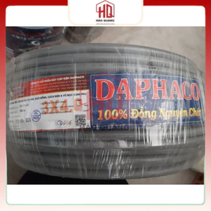 Dây Điện Daphaco 3x4.0mm 3PA Bọc Xám | Dẫn Điện Tốt – Chống Cháy – Chính Hãng