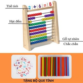 Bảng Tính Toán Học Bằng Gỗ 100 Hạt,Bộ Đồ Chơi Giáo Dục Giúp Bé Phát Triển Tư Duy GO91