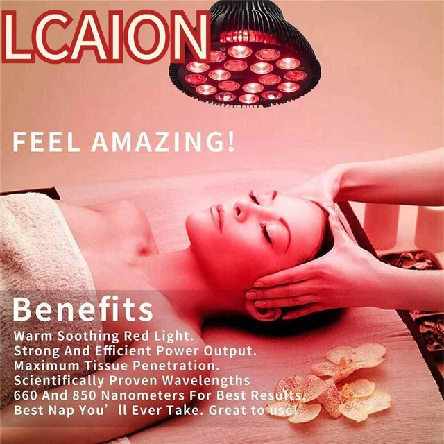 Ánh sáng trị liệu LCAION, Massage toàn thân 660nm 850nm Trị liệu hồng ngoại gần sâu, Bóng đèn LED vật lý trị liệu giảm đau di động Chăm sóc sức khỏe