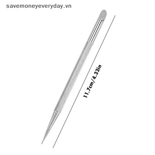 [savemoneyeveryday] 1 PC Dụng cụ đẩy biểu bì bằng thép không gỉ hai đầu Dụng cụ làm móng tay Dụng cụ làm móng tay cho nghệ thuật làm móng tay [vn]