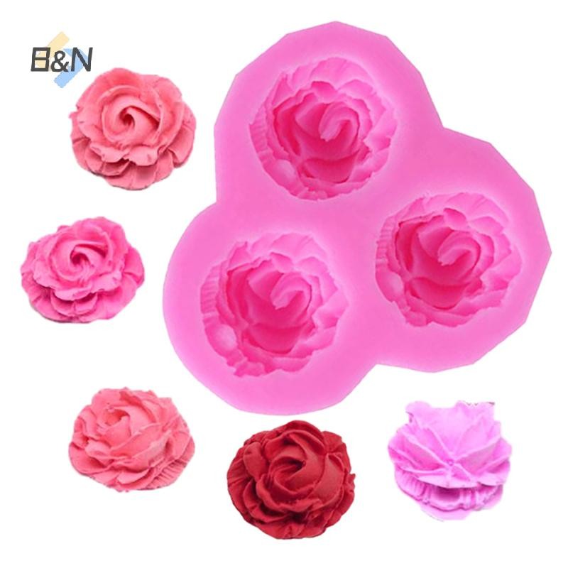 B & N 3D Khuôn Làm Bánh Hoa Mẫu Đơn Hoa Mẫu Đơn Khuôn Silicon Bánh Kẹo Nướng Khuôn Socola Nhà Bếp Món Tráng Miệng Dụng Cụ Nướng Bánh.
