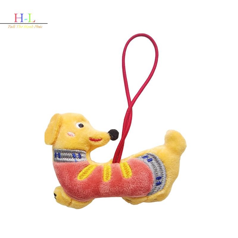 [XZNZMM] Dachshund Sang Trọng Búp Bê Hoạt Hình Nhồi Bông Chó Con Móc Khóa Mặt Dây Chuyền Ba Lô Quyến Rũ Túi Đáng Yêu Trang Trí Quà Tặng Trẻ Em LMWU