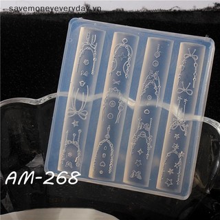 [savemoneyeveryday] Nail Art Khuôn Nơ Silicon Mềm 3d Khắc Cong Mẫu Dụng Cụ Đồ Dùng Nghệ Thuật Móng Tay Nghệ Thuật Phụ Kiện Quyến Rũ [vn]