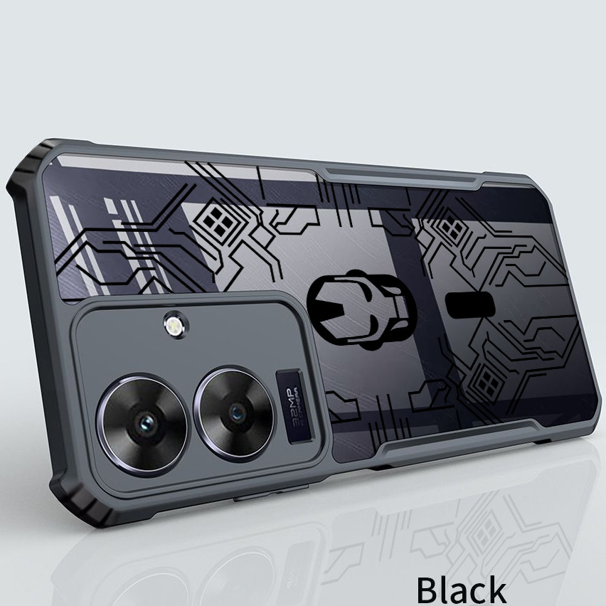 Ốp lưng trong suốt chống sốc phong cách Mecha sang trọng Realme 14X 14 13 12 12X 11 10 9 9i P1 Speed Pro Plus 4G 5G Iron Man Vỏ TPU