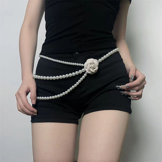 Dây chuyền thắt lưng ngọc trai nhiều lớp cổ điển kiểu Pháp thắt lưng sang trọng nhẹ