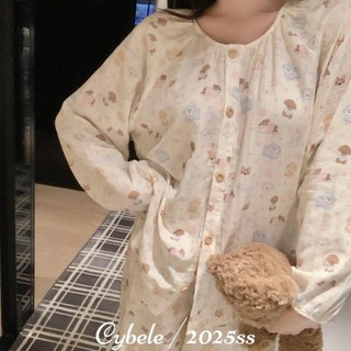 Bộ Đồ Ngủ Chó Con Dễ Thương Nữ Xuân Thu Mới Cổ Tròn Dài Tay Ins Phong Cách Nhật Bản Hoạt Hình Sinh Viên Nhà Quần Áo Phù Hợp Với Mặc Ngoài