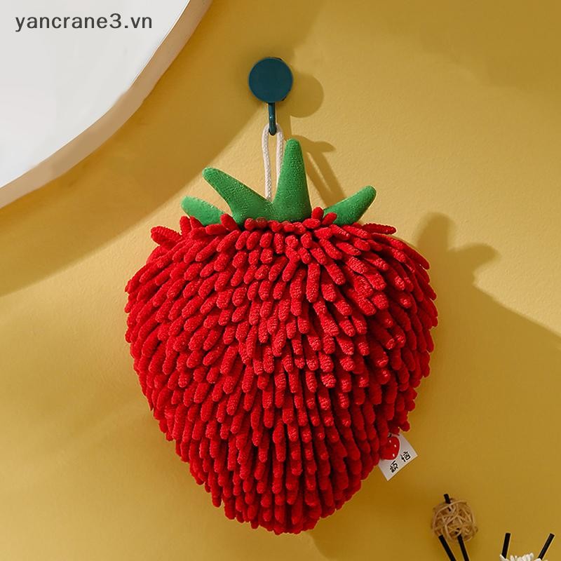{YAN3} Khăn chuối / dâu Chenilles dùng cho nhà bếp và tắm Khăn lau khô nhanh {yancrane3.vn}