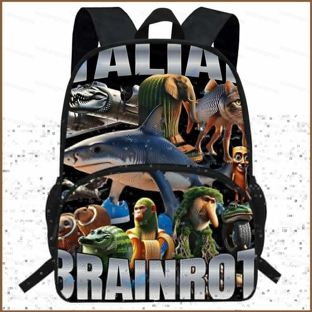 YT2 Ba Lô brainrot Ý Cho Học Sinh In Dung Tích Lớn Anime Tralaelo Tralalala Túi Đi Học TY2