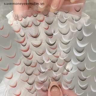 [savemoneyeveryday] 1 Tờ Thời Trang Pháp Chuyển Đổi Móng Tay Nghệ Thuật Dán Mỏng Đen Trắng Đường Bấm Trên Móng Tay Đề Can Trang Trí Làm Móng Tay DIY [vn]