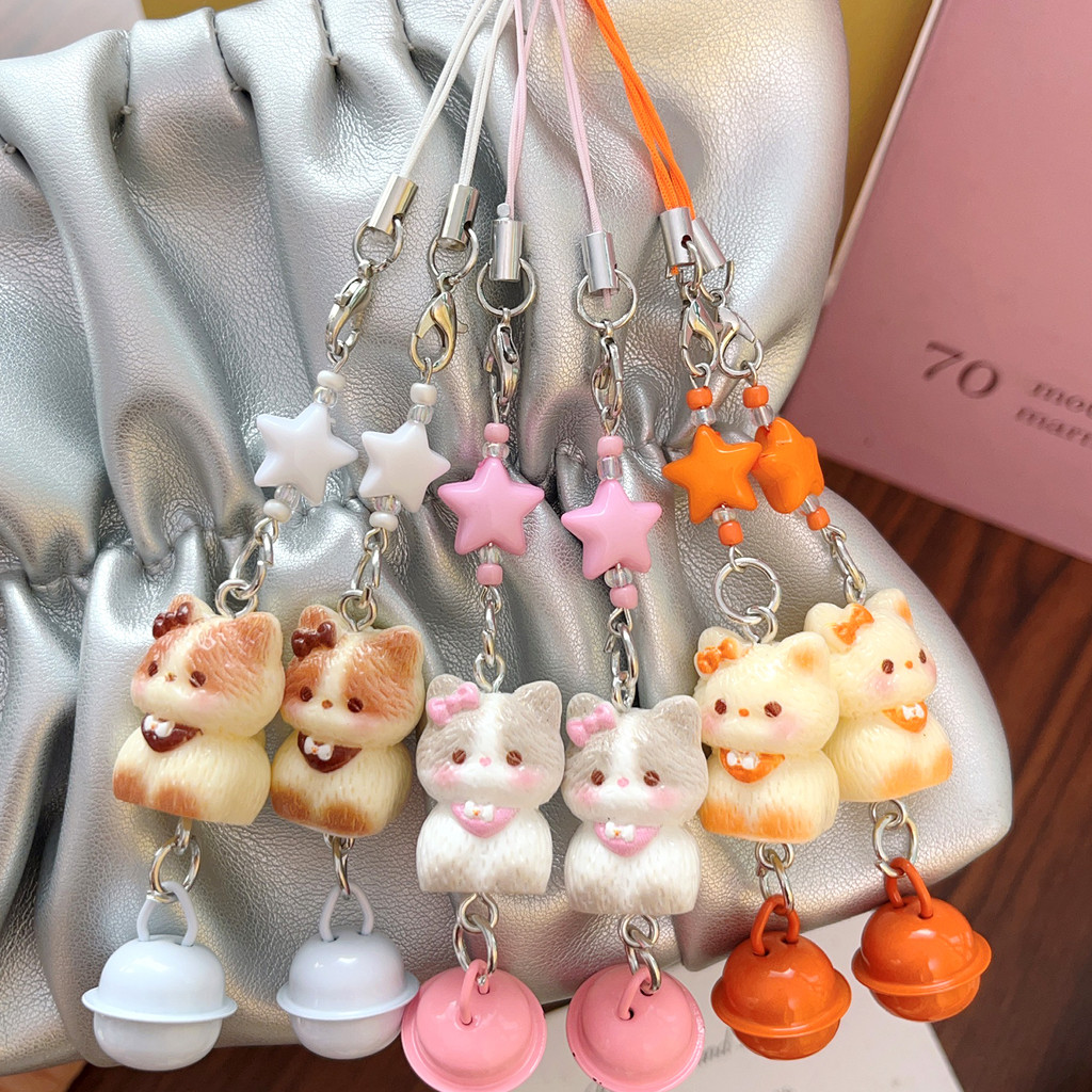 3 Cái - Móc Khóa Mặt Dây Chuyền Mèo Xiêm Đa Năng - Thiết Kế Nhựa / Nhựa Bền Có Nhẫn Kim Loại, 3 Màu Sắc Quyến Rũ, Túi Dễ Thương Quyến Rũ & Trang Trí Phụ Kiện Điện Thoại