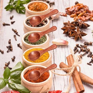 1 / 3 / 5 Chiếc Thìa Gỗ Mini / Bếp Gỗ Tay Cầm Ngắn Thìa / Gia Vị Đường Cà Phê Mật Ong Muỗng