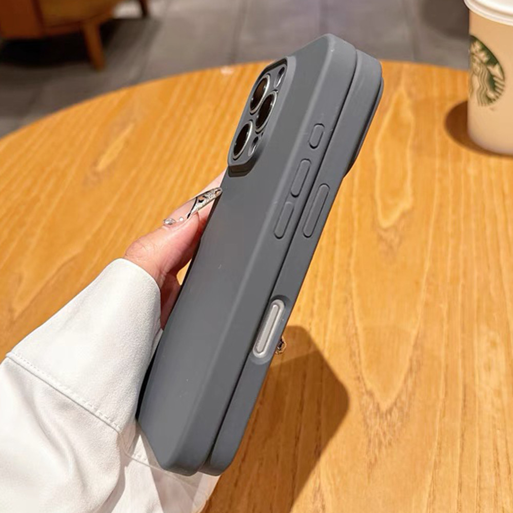 Ốp điện thoại bảo vệ ống kính chính xác màu xám Carbon cho iPhone 17 Pro Max 16 Plus 15 14 13 12 11 Pro Max Vỏ chống sốc