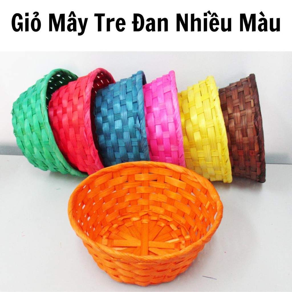Rổ Mây Tre Đan Mini, Rá Tre Rổ Tre Tròn Đựng Đồ Ăn , Hạt Hướng Dương ...