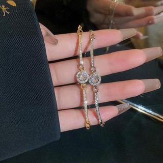 [Gou] Vòng tay Zircon có thể điều chỉnh lấp lánh nhẹ nhàng Thời trang chất lượng cao Vòng tay phù hợp cho nữ Trang sức cưới Quà tặng sinh nhật VN