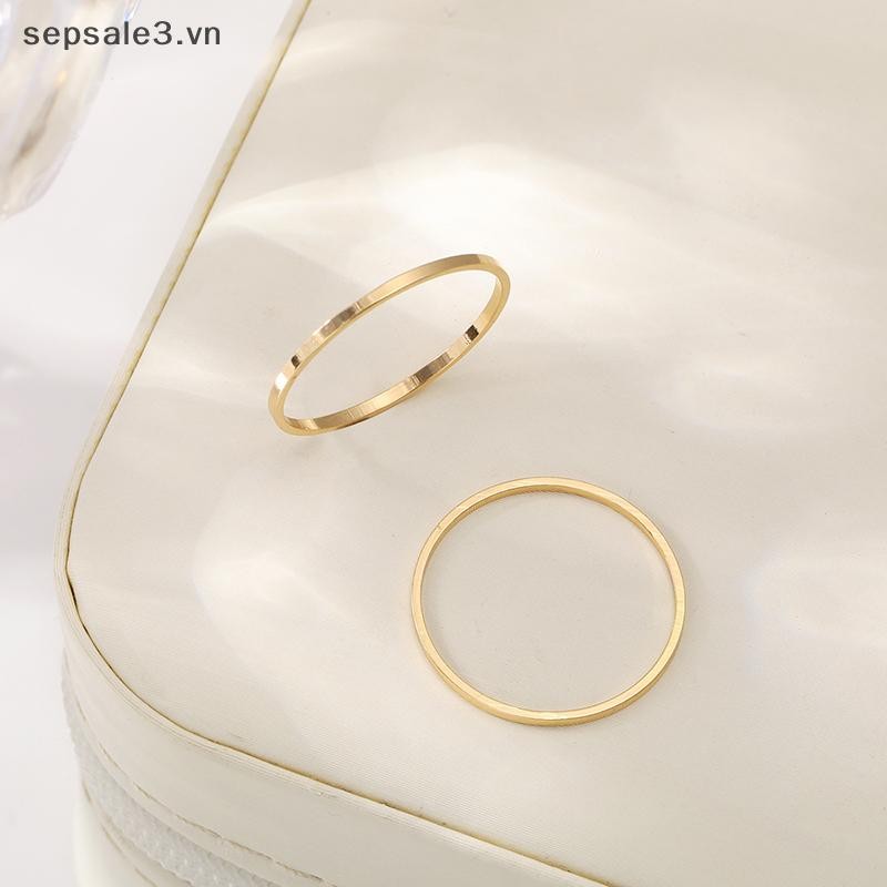 # Vn # 2 Chiếc Cổ Điển Đơn Giản Dainty Smooth Woman Nhẫn Mỏng Chất Lượng Hàng Đầu Trang Sức Dành Cho Nữ Cô Gái Thời Trang Tiệc Cưới Trang Sức Quà Tặng.
