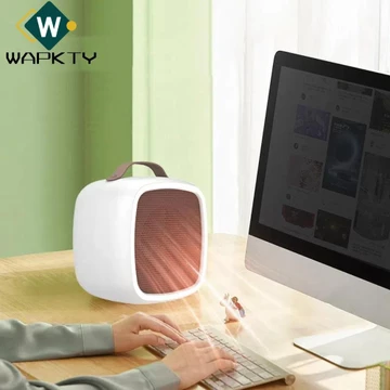 Máy sưởi điện WAPKTY, Máy sưởi ấm nhanh 500W Máy sưởi không khí ấm để bàn, Quạt sưởi Mini Nhẹ Tiếng ồn thấp Cắm máy sưởi văn phòng Hộ gia đình