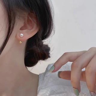 Bông tai ngọc trai bạc S925 Trang sức thời trang đơn giản Quà tặng nữ