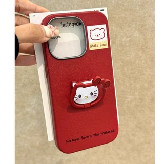 Ốp Điện Thoại Mèo Kitty Năm Mới Cho Honor 400 Pro Lite 400 Smart X9C X8C X7D X6C 5G 4G Gấu Vỏ Điện Thoại Da PU Mềm Có Giá Đỡ Hello Kitty