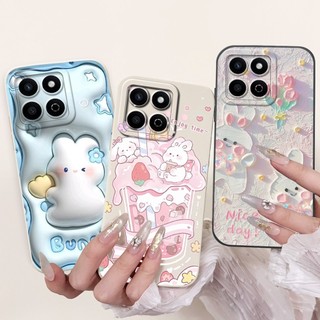 Ốp Điện Thoại Honor X7C 4G Honor 200 Thông Minh Dễ Thương Hoạt Hình Đáng Yêu Gấu Trúc Thỏ Mèo In Hình Vỏ Silicon Mềm Chống Sốc
