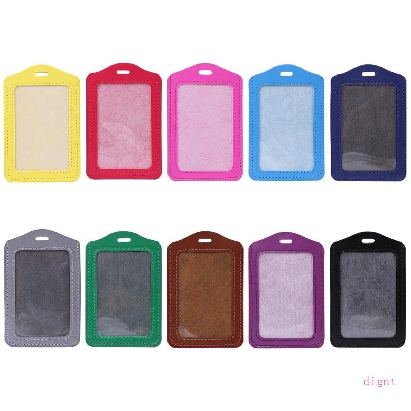 Dy 10 Màu ID Window Business Work Card Holder Da cho Case Badge Vertical Ty