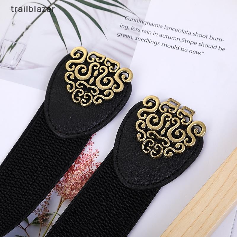 Trailblazer Thời Trang Hàn Quốc Nữ Trang Trí Co Giãn Thắt Lưng Rộng Khóa Đầm Áo Len Áo Len Thắt Lưng Cho Người Phụ Nữ Mới