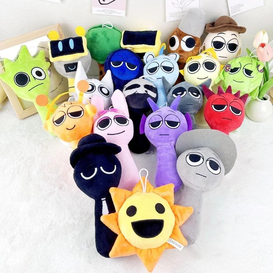 Sprunki Búp bê sang trọng Sprunki Incredibox Xám Wenda Oren Búp bê sang trọng Mr Vui nhộn Máy tính / Fun Bot Búp bê sang trọng sonlekvn