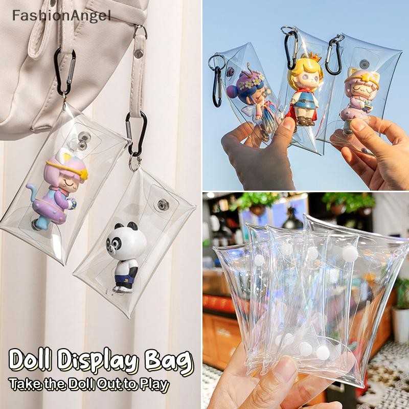 FashionAngel Anime Búp Bê Hiển Thị Túi Đựng Tiền Xu Trong Suốt Móc Khóa Mặt Dây Chuyền Túi Vuông Người Tổ Chức Chìa Khóa Son Môi Tai Nghe Túi Bảo Quản VN