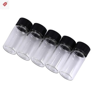 ALIK 5 chiếc 5ml nhỏ dễ thương phòng thí nghiệm lọ thủy tinh chai trong suốt có vít VN