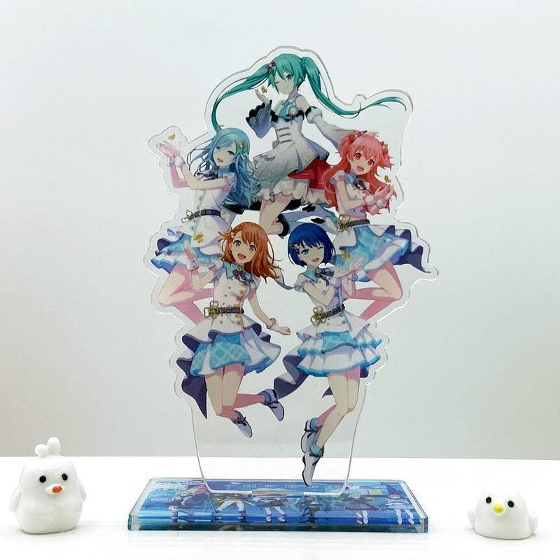 Dự án 12cm Sekai Giai đoạn đầy màu sắc Acrylic Standees Hatsune Miku, Kagamine Rin & Len và các bức tượng nhỏ lấy cảm hứng từ Kamiyama - Món quà lý tưởng cho người hâm mộ