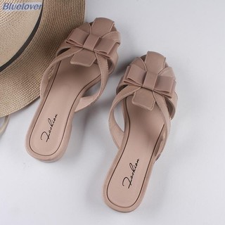 Bluelover Mùa Hè Phong Cách Mới Nữ Nửa Dép Phong Cách Mới Bên Ngoài Mặc Rỗng Dép Đế Bằng Giày Nữ Thời Trang Dép Mới