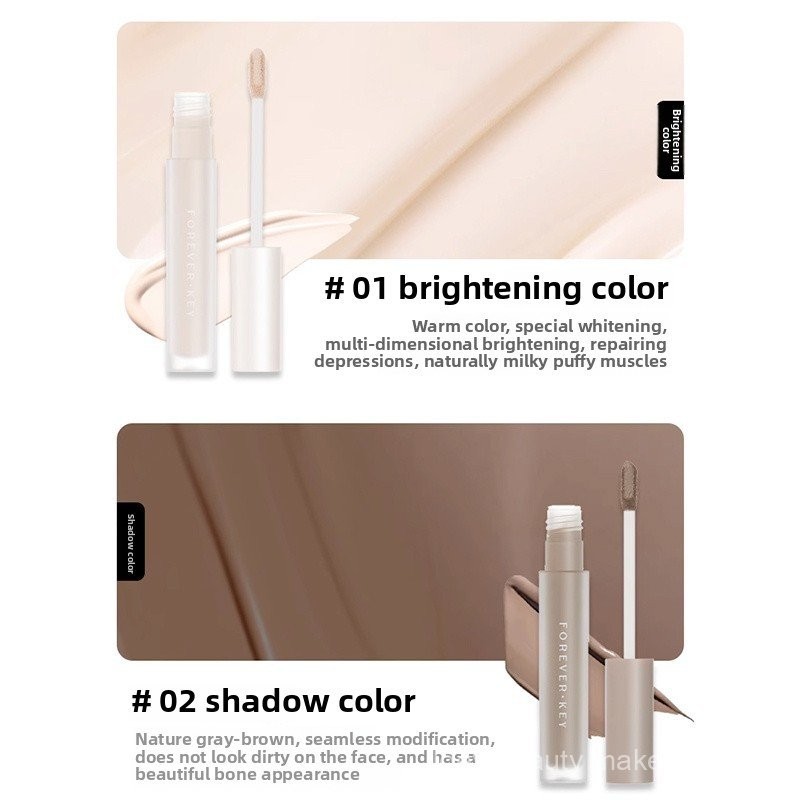 FOREVER·KEY Bút kẻ viền highlight làm sáng bóng mũi, bút lỏng tối màu di động MUAP