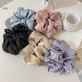JULYHOT 2025 Xuân Hè Phong Cách Mới Nữ Lụa Satin Scrunchies Hàn Quốc Nữ Cô Gái Co Giãn Tóc Đuôi Ngựa Giữ Phụ Kiện Tóc Massivedeals