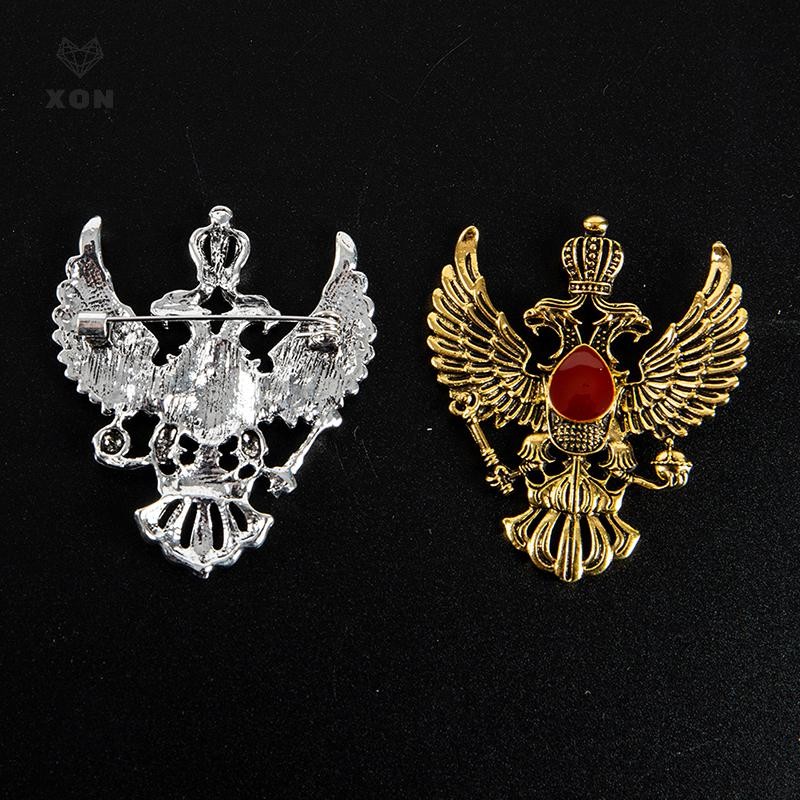 XON Ghim Cài Áo Hình Cánh Đại Bàng / Vương Miện Bằng Kim Loại Kiểu Vintage Cho Nam