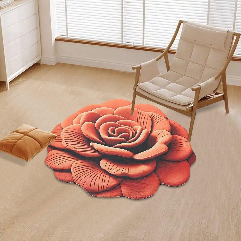 Thảm hoa TPKSF98, Thảm trải sàn hoa mẫu đơn mềm hình đặc biệt, Chăn thấm 40x40cm / 60x60cm cho phòng khách Bàn trà đầu giường