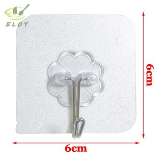 [ELOY] 10 Móc Dán Tường Siêu Dính Trong Suốt Chịu Lực Tốt Treo Tường 6x6 Cm VN
