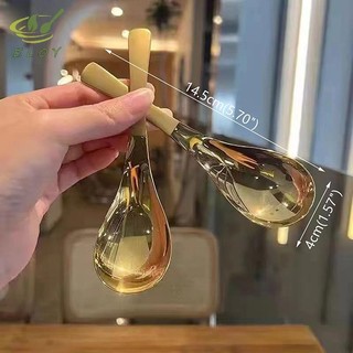 [ELOY] Thìa Inox Tay Cầm Dài Hàn Quốc Bộ Đồ Ăn Làm Dày Khuấy Thìa Đá Thìa Bữa Ăn Thìa Hộ Gia Đình Thìa Món Tráng Miệng Nĩa VN