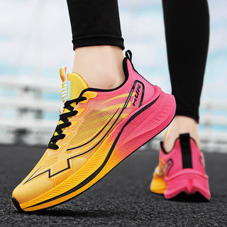 Giày nam nữ có sẵn, giày marathon, giày chạy bộ lưới thoáng khí cho thanh niên, giày chạy bộ nam hấp thụ sốc, chống mài mòn, không trượt, giày thể thao chạy bộ thường ngày cho sinh viên