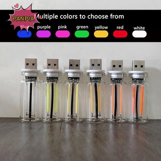 PNPIA 1 Chiếc Xe Hơi USB Đèn Ngủ Cảm Ứng Có Thể Điều Chỉnh Độ Sáng Đèn Dây Tóc Đèn Di Động Cắm Và Chạy Đèn Khí Trang Trí Cho Ô Tô Boutique