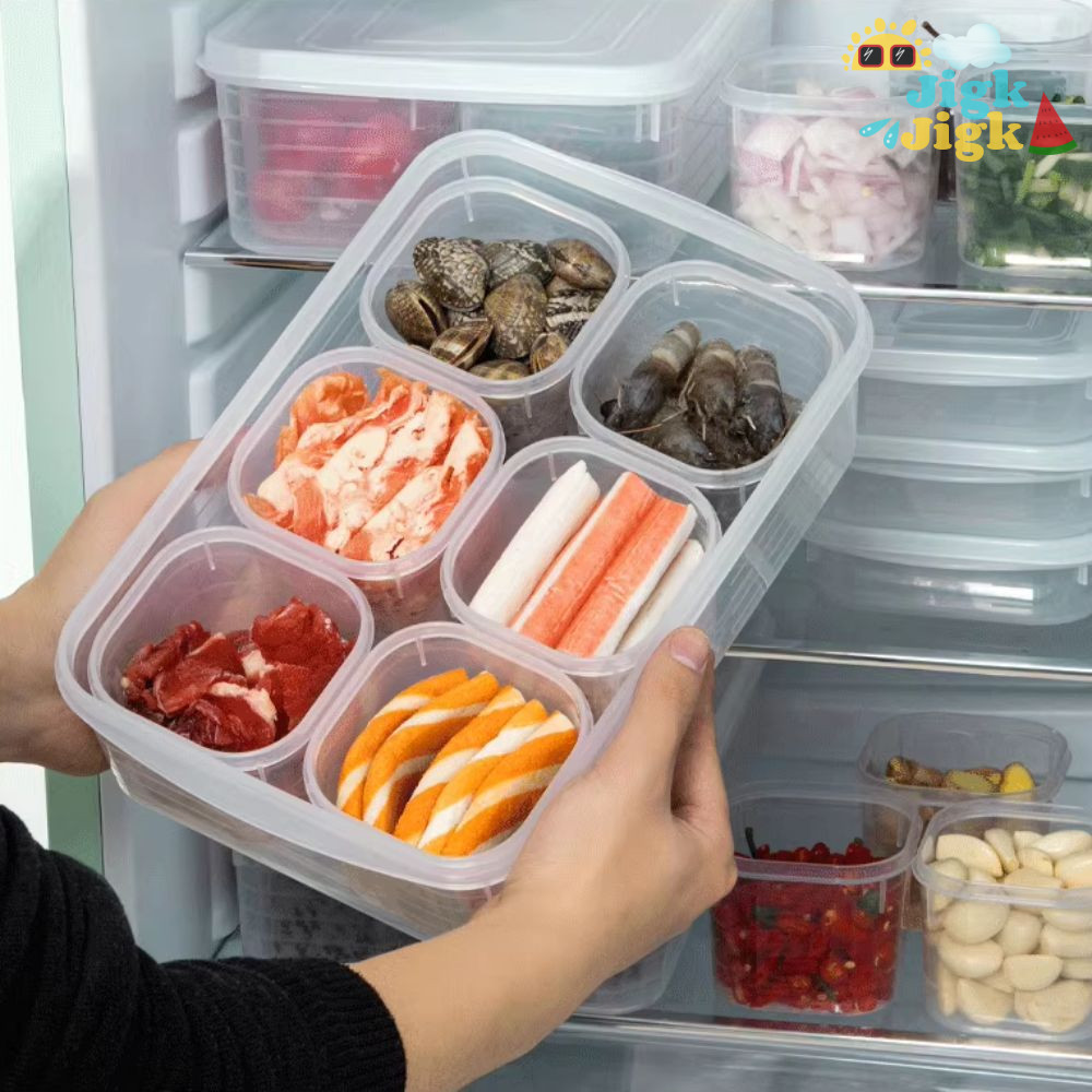 Hộp Bảo Quản Tủ Lạnh JIGK, Kệ Phân Loại Thực Phẩm Đa Năng Giá Sắp Xếp Tủ Lạnh, Bảo Quản Tươi Bền Hộp Bảo Quản Thực Phẩm Có Thể Tái Sử Dụng Nhà Bếp Tổ Chức