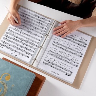 💦Bìa da đựng bản nhạc, bìa rời cho đàn piano, bìa tài liệu A4, bản nhạc mở rộng, không phản chiếu, trong suốt, có trang chèn