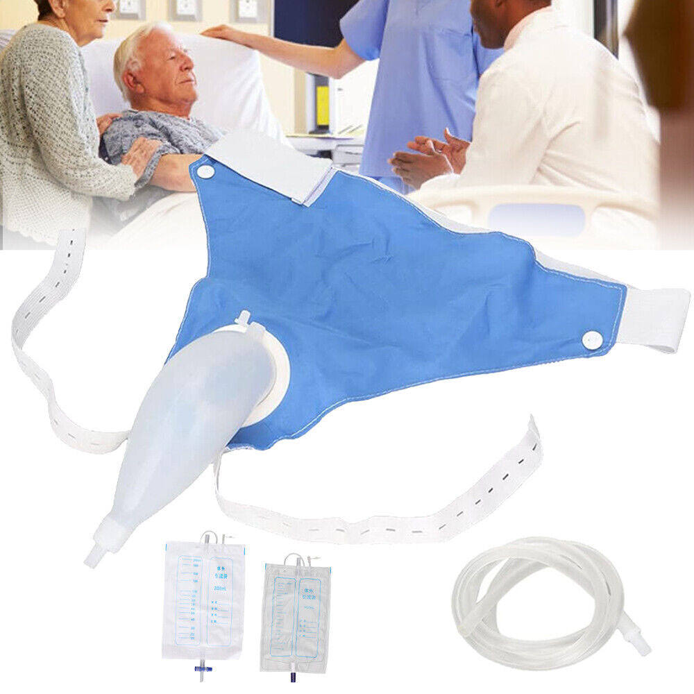 Silicone urine collection device suitable for the elderly. Silicone urine bag with leak-proof connector