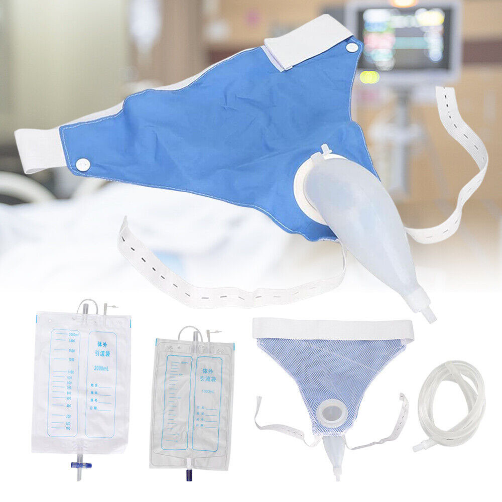 Silicone urine collection device suitable for the elderly. Silicone urine bag with leak-proof connector