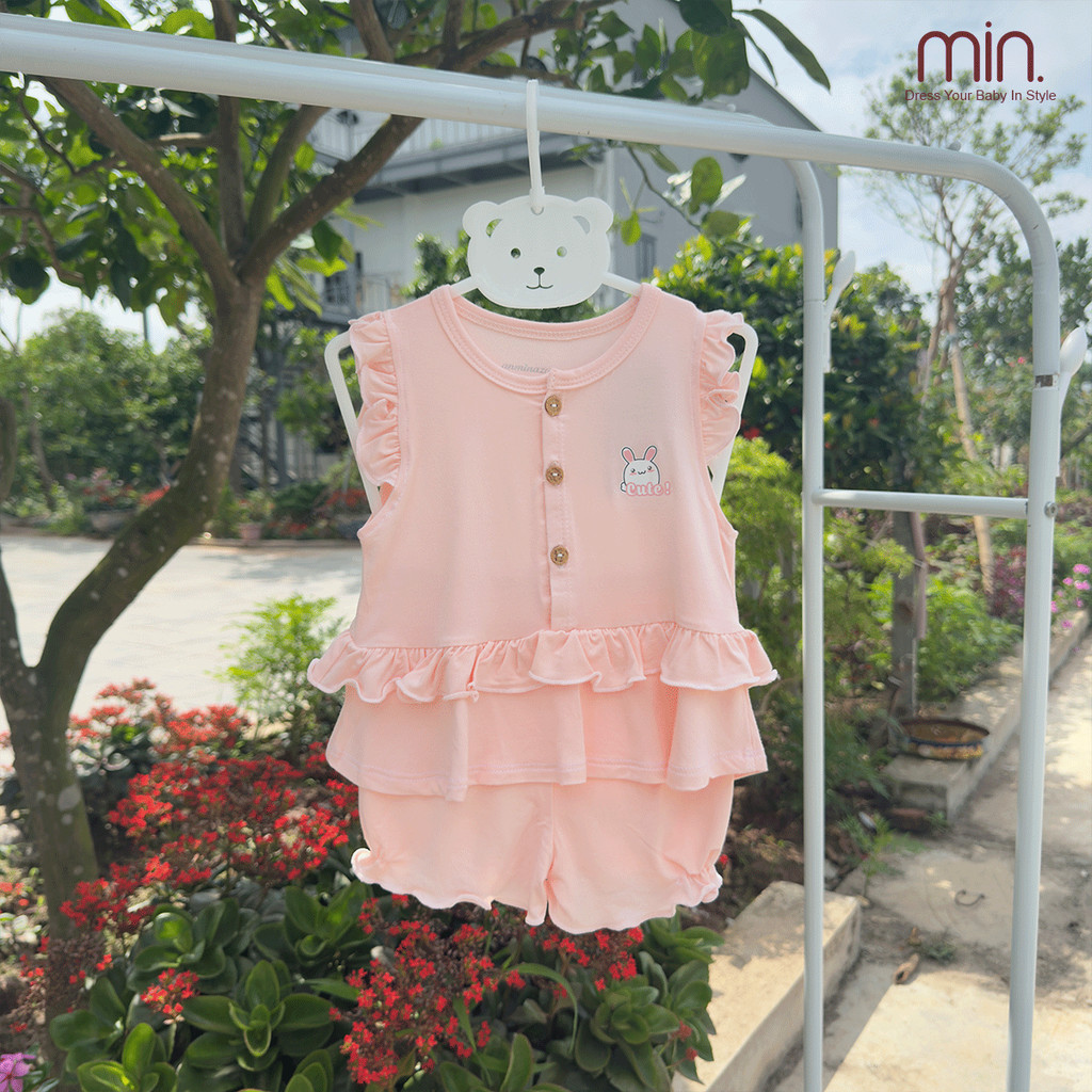 Bộ Sát Nách Bé Gái Cánh Tiên Vải Sợi Tre Mềm Pettit Mềm Mịn Thoáng Mát - Hàng Chính Hãng AMI0303
