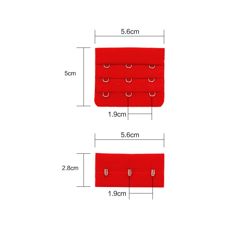 Móc sau áo ngực inox 3 hàng, 3 móc - Thích hợp cho áo định hình và đồ bơi