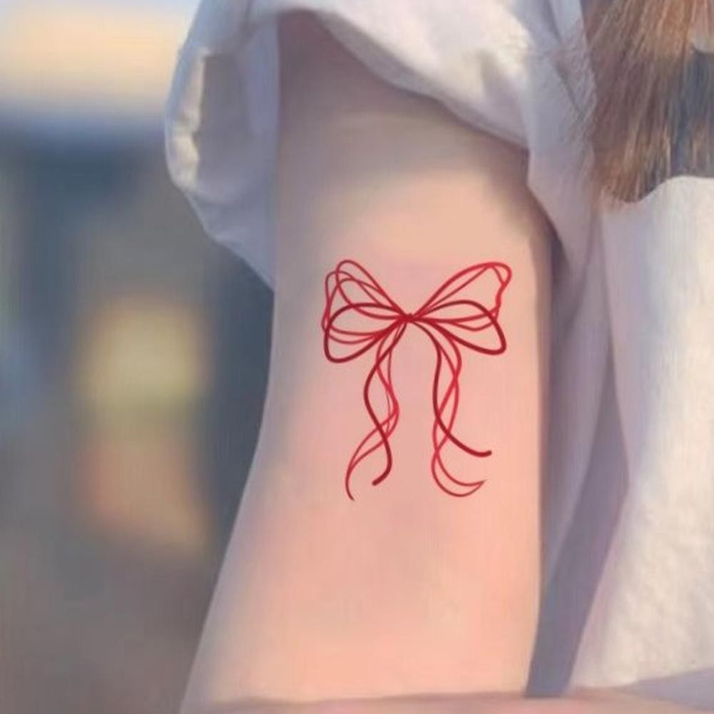 Ngọn Lửa Đỏ Họa Tiết Bướm Hình Xăm Gợi Cảm Cánh Tay Cô Gái Lâu Dài Chống Thấm Nước Hình Xăm Hình Xăm Z7j4