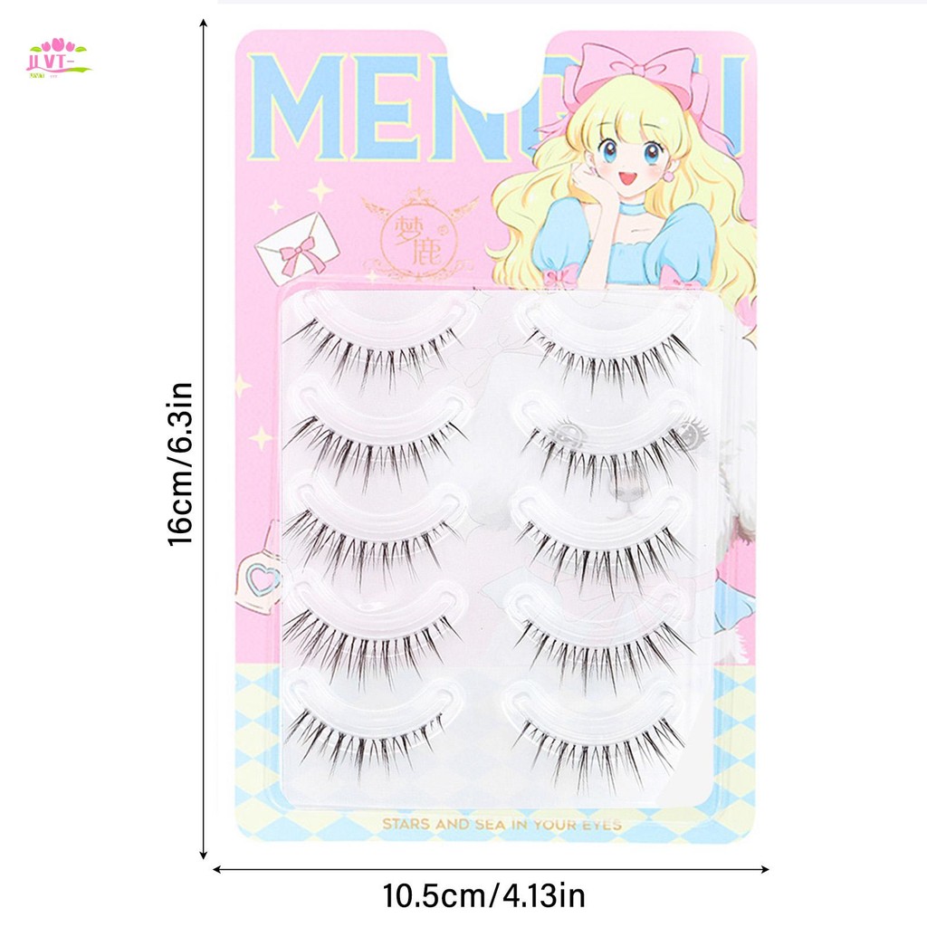 Nhìn tự nhiên Dây mỏng Wispy Lông mi nữ Mô phỏng Lông mi giả