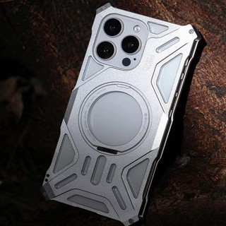 [Jlk] Giá đỡ kim loại từ tính Hợp kim nhôm Vỏ điện thoại rỗng cho iPhone 13 14 15 16 Pro Max Vỏ điện thoại Vòng chân đế