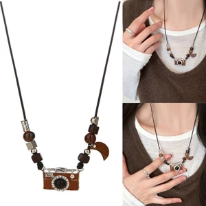 Treeling Thời Trang Màu Nâu Vòng Cổ Máy Ảnh Có Thể Điều Chỉnh Chiều Dài Vòng Cổ Choker Dành Cho Người Hâm Mộ Chụp Ảnh Và Trendsette